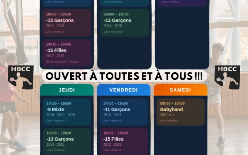 Actualité 🔵⚪ Venez découvrir le handball au HBCC ! - HandBall Club de Chaponnay